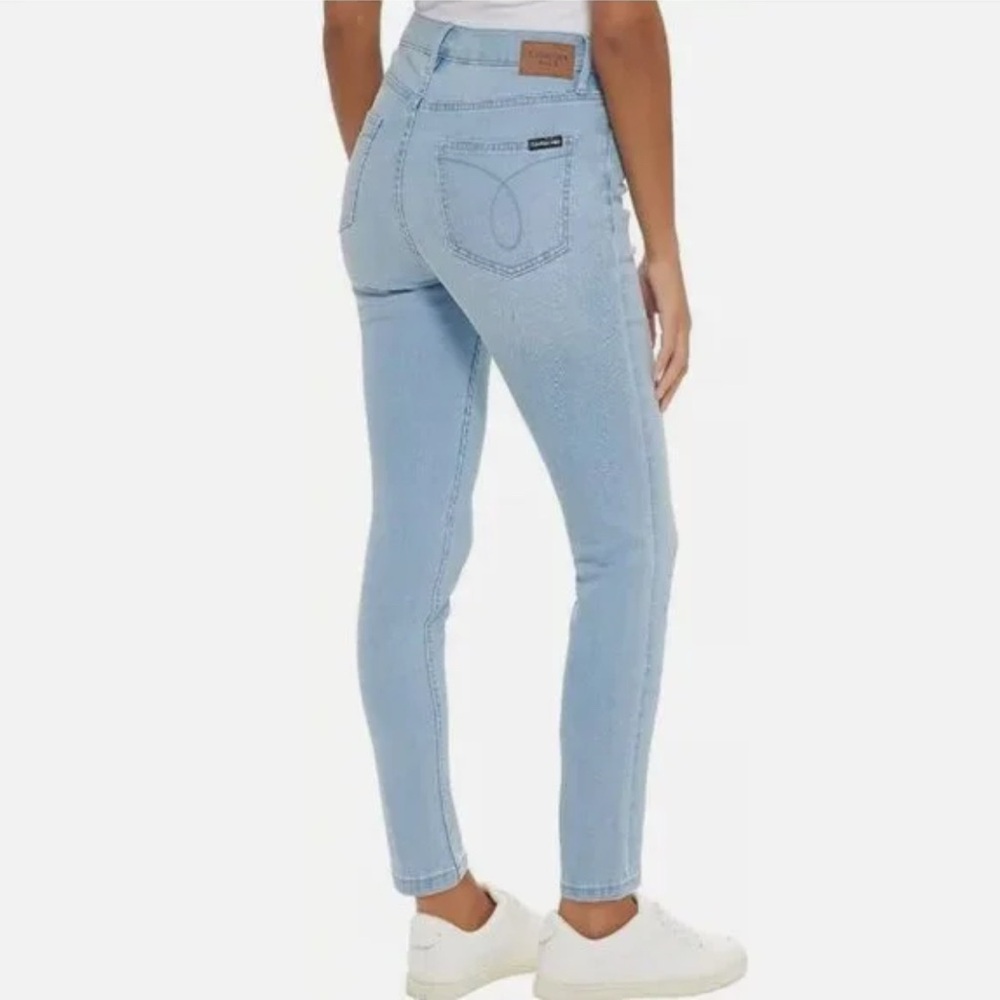 NWT Calvin Klein Marina High Rise Skinny Blue Jeans Size 4 $75 Repreve